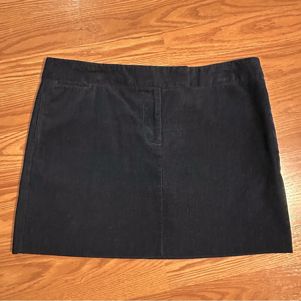 J. Crew Navy Corduroy Mini Skirt with pockets size 12